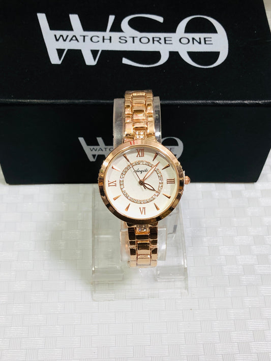 Women luxury watches Rose Gold white
