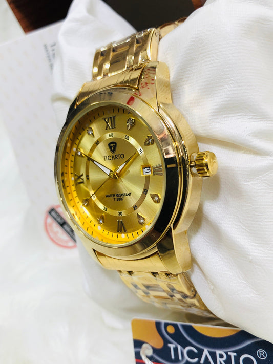 Ticarto Round Dial - Premium Edition T2887 - Golden