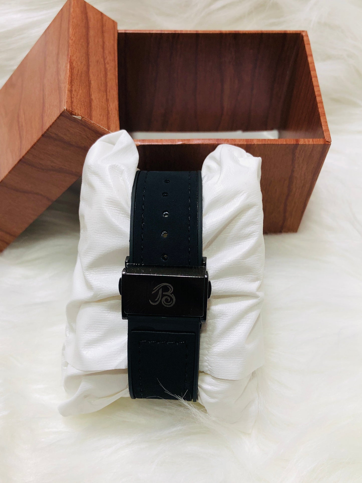 Hublot Imperion Royal - Premium Silicone Black Strap - Black